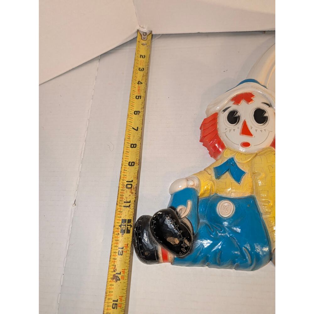 Vintage 1977 Raggedy Ann & Andy Mirror Wall Plaque Sysco Inc - Picture 7 of 7
